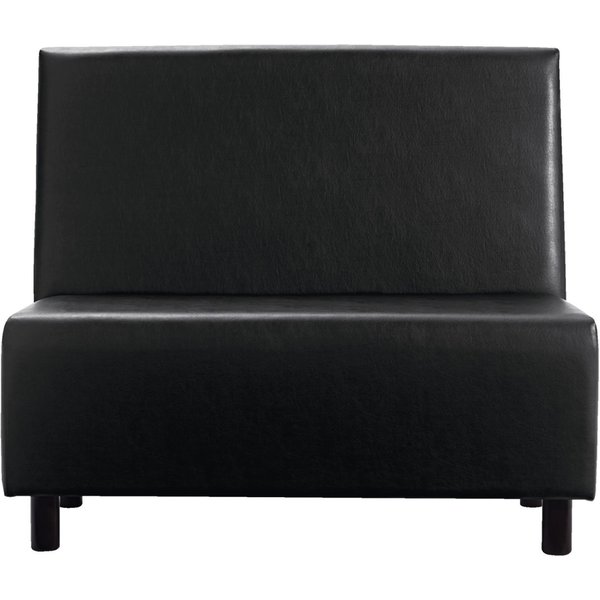 VEGA Panca imbottita Medley a due posti; 118x62x102 cm (LxPxH); seduta nero, struttura faggio wenge