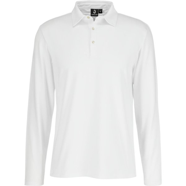 JOBELINE Polo da uomo Malme maniche lunghe; Taglia XL; bianco