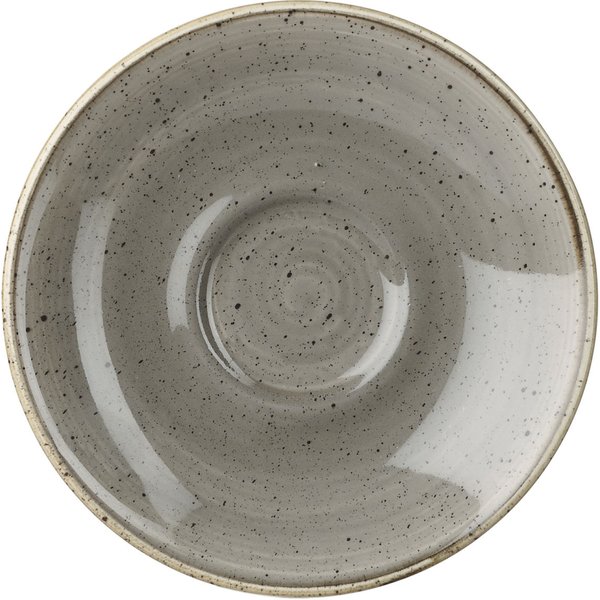 Piattino espresso Stonecast Peppercorn Churchill; 11.8 cm (Ø); grigio/marrone; rotonda; 12 pz. / Pacco