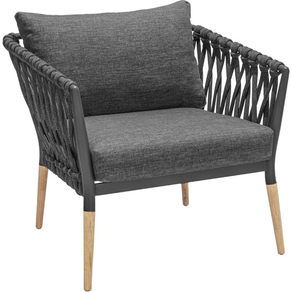 VEGA Fauteuil lounge d'extérieur Asola; 81x80x76 cm (lxPxH); anthracite