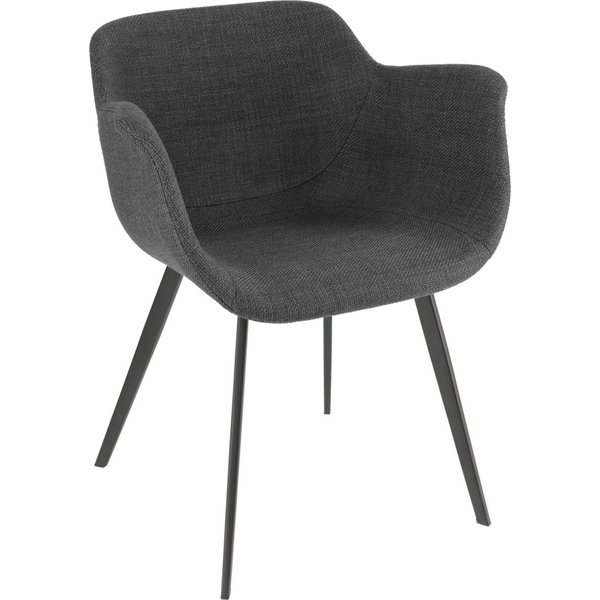Poltrona Limea VEGA; 64x58x76 cm (LxPxH); seduta antracite, struttura nero; 2 pz. / Pacco