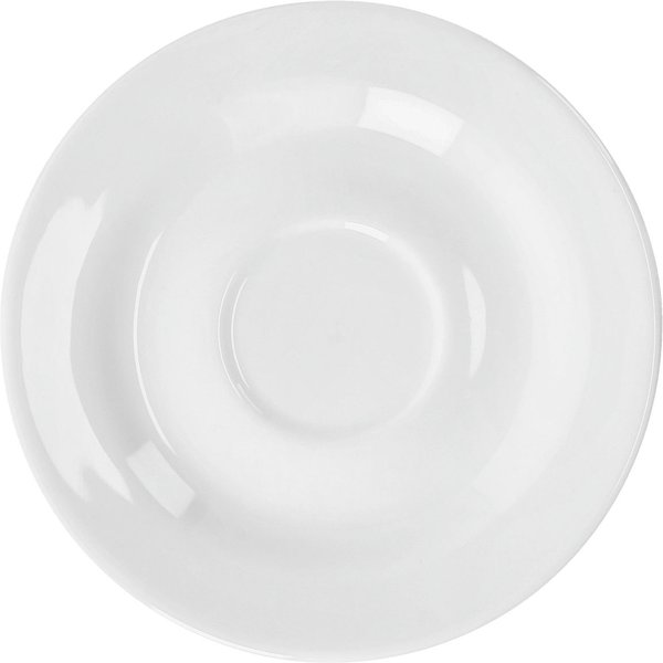 6x VEGA Piattino sottotazza cappuccino e mug Base; 15 cm (Ø); bianco; rotonda; 6 pz. / Pacco