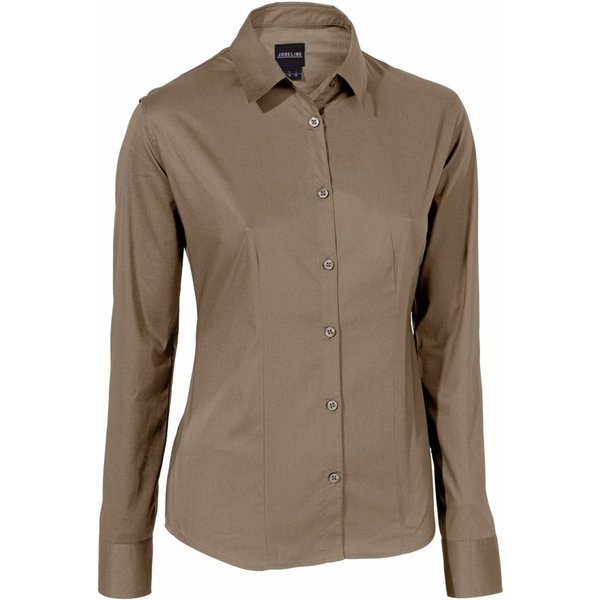 JOBELINE Chemisier femme Cecaria manches longues; Taille 52; taupe