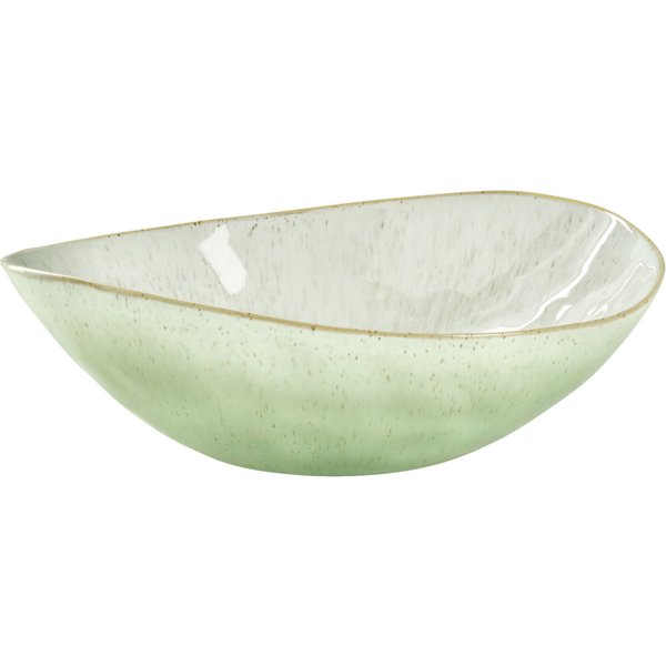 2x VEGA Coupelle et saladier Cascais organique, ovale; 1.2 l, 25x21x6.5 cm (LxlxH); vert clair; ovale; 2 pièce(s) / Lot
