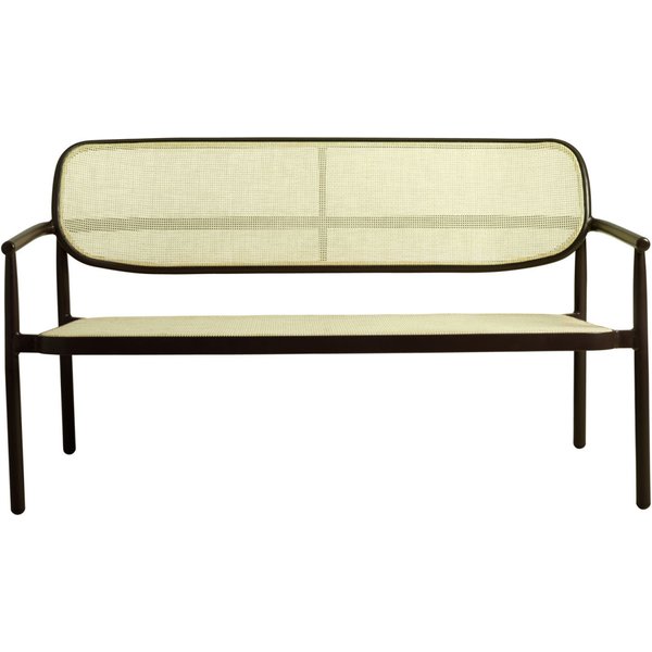VEGA Banc d'extérieur Candia; 144x68x79 cm (lxPxH); Assise beige, Structure brun foncé