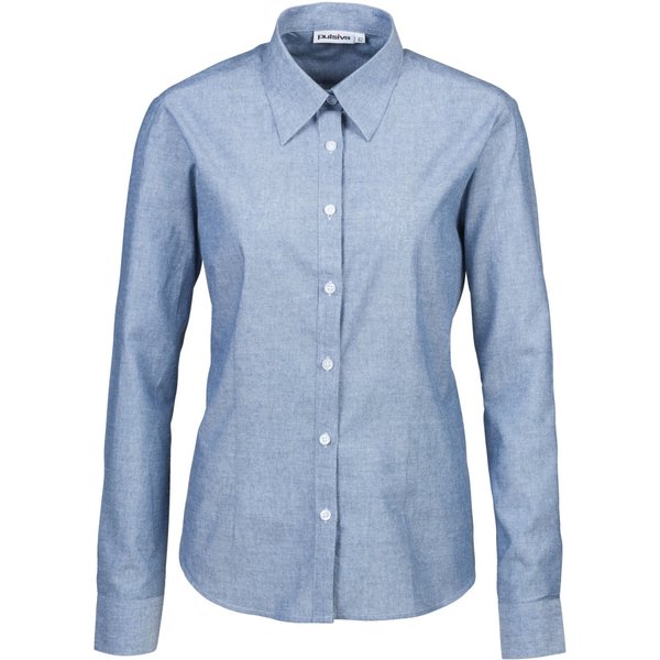 PULSIVA Chemisier femme Branda manches longues ; Taille 54/56; bleu