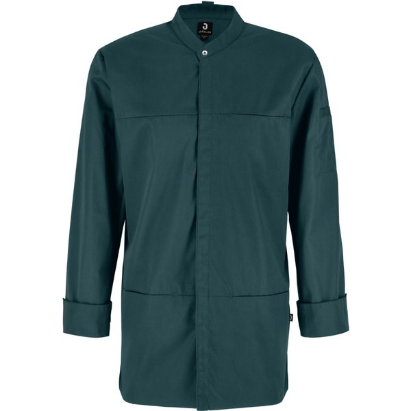 JOBELINE Veste de cuisine homme Raphael manches longues; Taille 60; vert pétrole