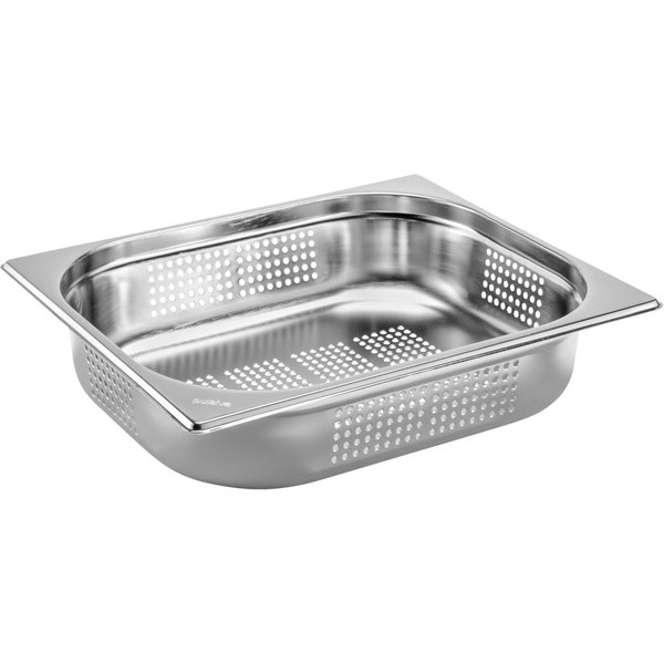 PULSIVA Contenitore gastronorm 1/2 Basic forato ; GN 1/2, 4 l, 32.5x26.5x6.5 cm (LxLxP); argento