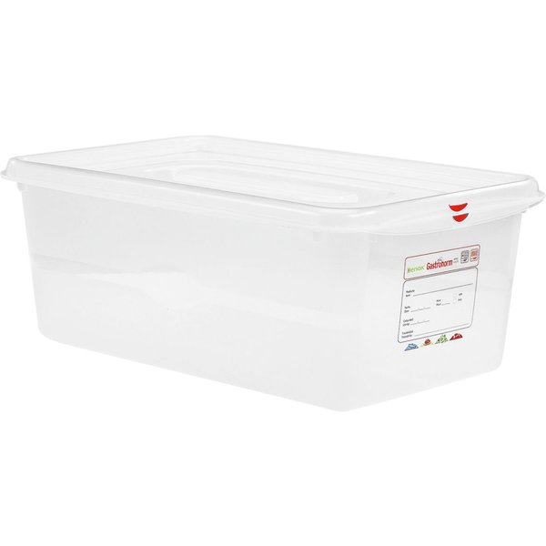 6x Denox Contenitore polipropilene Dena GN 1/1; GN 1/1, 28 l, 53x32.5x20 cm (LxLxP); trasparente; 6 pz. / Pacco
