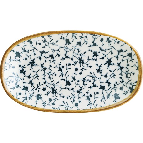 Assiette/plat Calif ovale Bonna; 15x8.5 cm (Lxl); blanc/bleu/vert; ovale; 12 pièce(s) / Lot