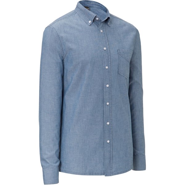 JOBELINE Chemise homme Chambray manches longues; Taille 47/48; bleu