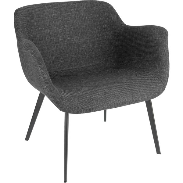 Poltrona Limea VEGA; 78x62x72 cm (LxPxH); seduta antracite, struttura nero