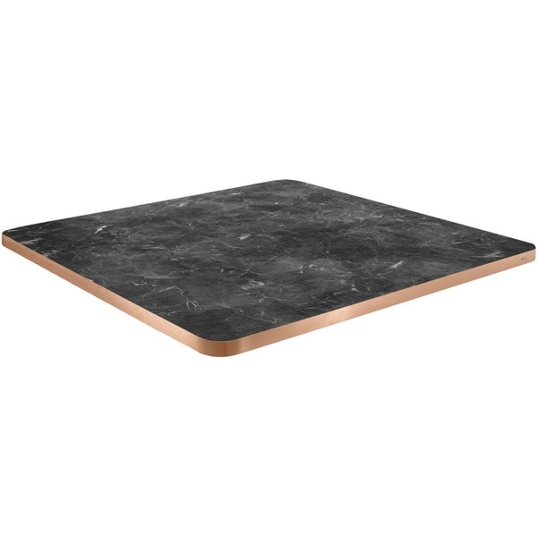 VEGA Plateau de table d'intérieur Marvani carré; 68x68x2.5 cm (LxlxH); cuivré/noir/marbré; carré(e)
