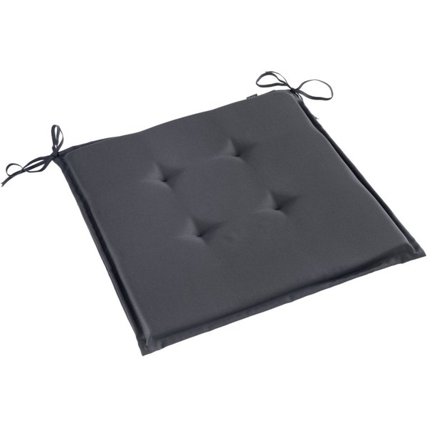 12x ERWIN M. Coussin de chaise Bono ; 40x40x3 cm (lxLxH); anthracite; carré(e); 12 pièce(s) / Lot