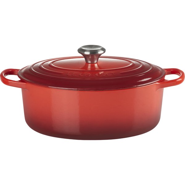 Le Creuset Cocotte Signature ovale; 4.7 l, 37.8x24x17 cm (LxlxH); rouge foncé; ovale
