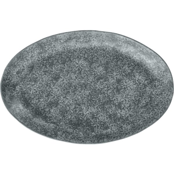 2x VEGA Assiette/plat Arona ovale; 35x23.2x3.6 cm (LxlxH); anthracite; ovale; 2 pièce(s) / Lot