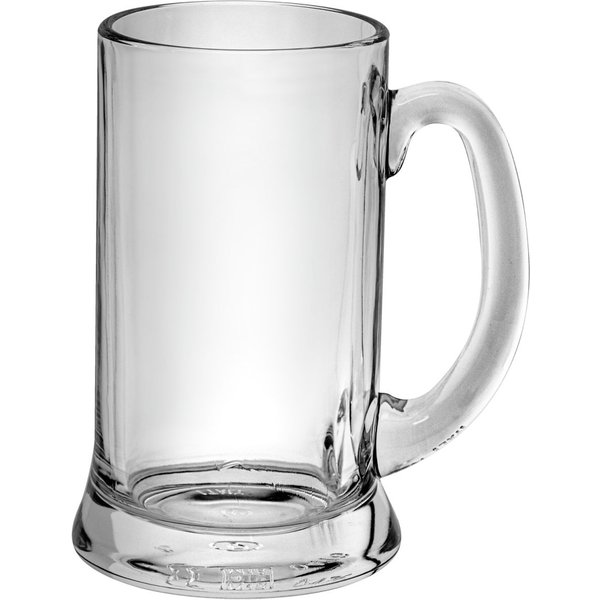 6x Borgonovo Boccale da birra Icon con marcatura; 520 ml, 8x15.5 cm (ØxH); trasparente; 0.4 l Segno di riempimento, 6 pz. / Pacco