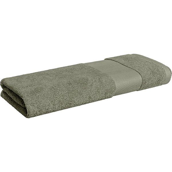ERWIN M. Asciugamano viso Evora Bordatura a spina di pesce; 50x100 cm (LxL); verde oliva