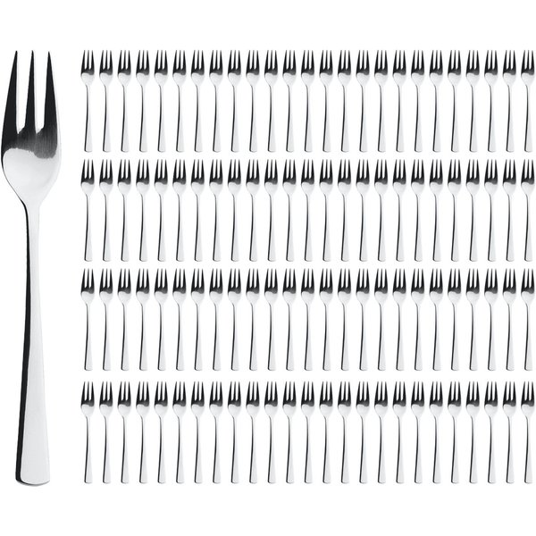 100x PULSIVA Confezione risparmio forchetta dolce Linz 100 pezzi; 14.5 cm (L); argento, manico argento; 100 pz. / Pacco