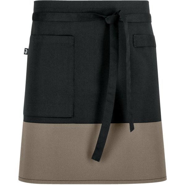 JOBELINE Grembiule cameriere Bicolor 45x80 (LxL); 45x80 cm (LxL); nero/tortora