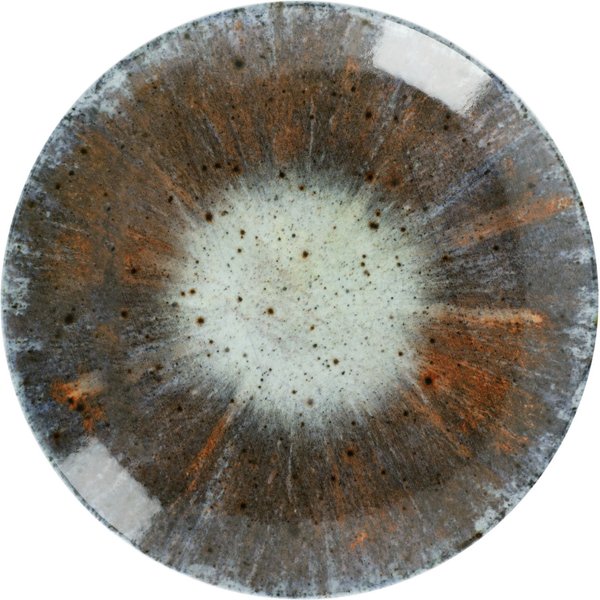 6x VEGA Assiette Saturnus plate; 31 cm (Ø); anthracite/vert/orange; rond(e); 6 pièce(s) / Lot