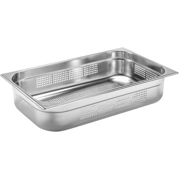 PULSIVA Contenitore gastronorm 1/1 Basic forato ; GN 1/1, 14 l, 53x32.5x10 cm (LxLxP); argento