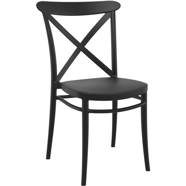 Chaise Cross Siesta; 51x51x87 cm (lxPxH); noir; 4 pièce(s) / Lot