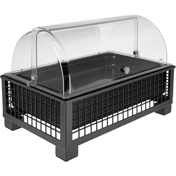 VEGA Set fraîcheur Portland haut, 6,5 cm, GN 1/1, mélamine; GN 1/1, 55.4x35.2x29.9 cm (LxlxH); anthracite/transparent/blanc; rectangulaire