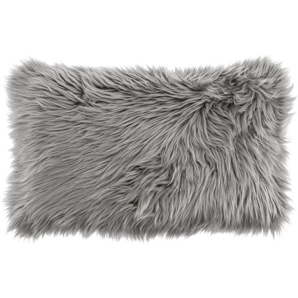 ERWIN M. Federa cuscino pelliccia Bergen rettangolare; 50x30 cm (LxL); grigio; rettangolare