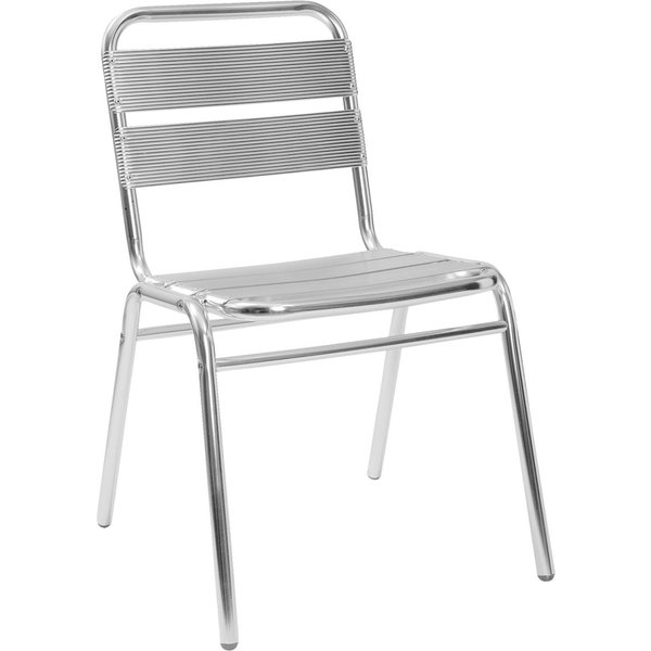 4x PULSIVA Chaise bistrot d'extérieur Limona sans accoudoirs; 50x55x78.5 cm (lxPxH); argenté; 4 pièce(s) / Lot