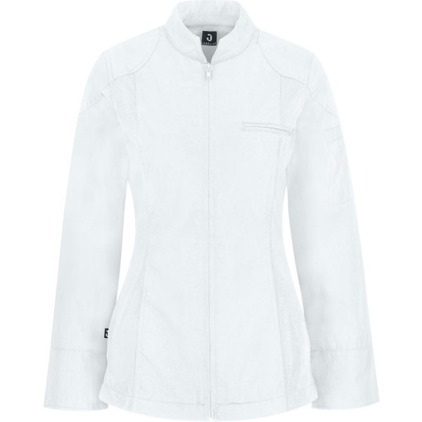JOBELINE Veste de cuisine femme Racer manches longues; Taille 38; blanc