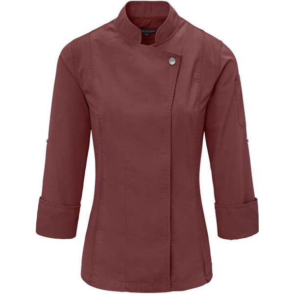 JOBELINE Veste de cuisine femme Carter manches longues; Taille 58; bourgogne