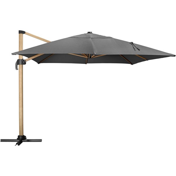 Ombrellone a palo laterale Terrado VEGA; 300x400x275 cm (LxLxH); antracite/marrone; rettangolare