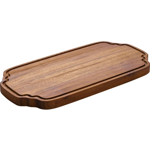 Tagliere in legno 33x24 cm rettangolare con scanalature Playground; 36x18x2.1 cm (LxLxH); acacia marrone; rettangolare