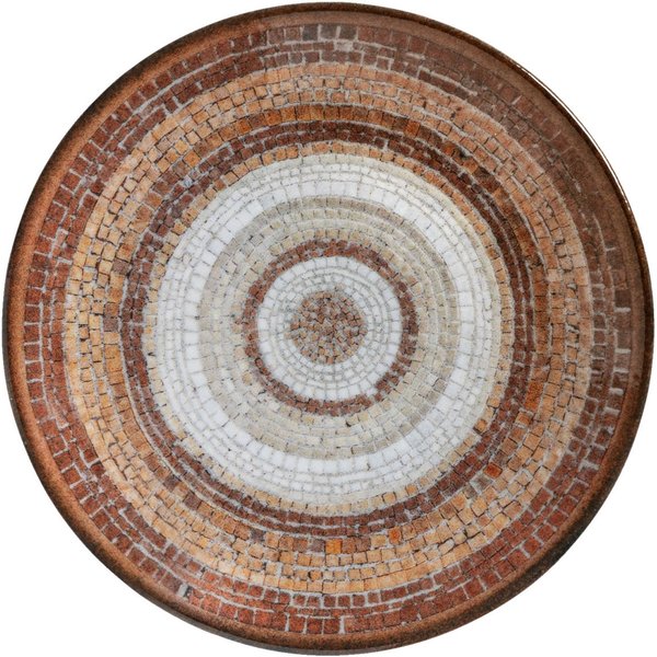 6x VEGA Assiette Terra Mosaic plate; 16.5 cm (Ø); terracotta/beige/brun; rond(e); 6 pièce(s) / Lot