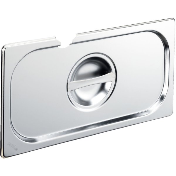 Coperchio gastronorm 1/3 Basic con inserto per cucchiaio PULSIVA; GN 1/3, 32.5x17.6 cm (LxL); argento