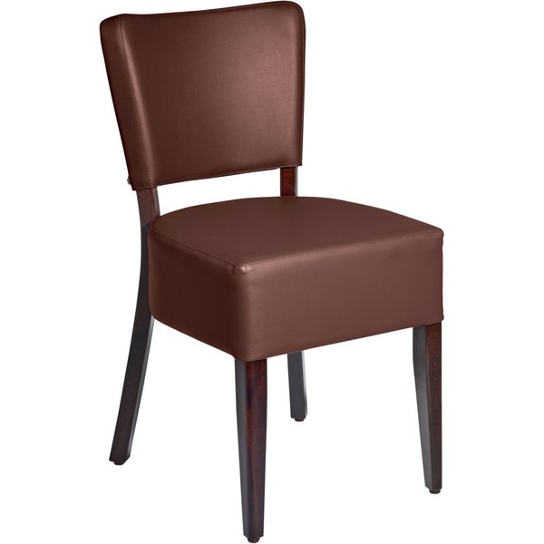 2x PULSIVA Chaise rembourrée Prestige; 45x50x82 cm (lxPxH); Assise brun, Structure noyer; 2 pièce(s) / Lot