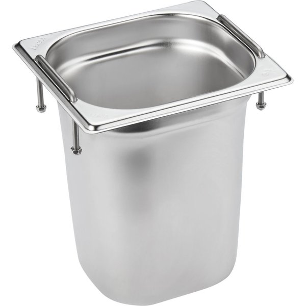 VEGA Contenitore gastronorm 1/6 Premium con manici; GN 1/6, 4.3 l, 17.5x16x20 cm (LxLxP); argento