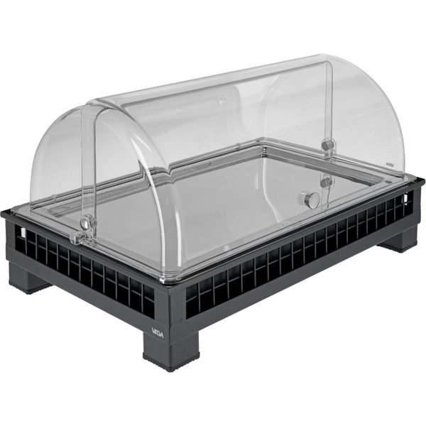 VEGA Set fraîcheur Portland bas, GN 1/1, inox; GN 1/1, 55.4x35.2x29.9 cm (LxlxH); anthracite/transparent/inox; rectangulaire