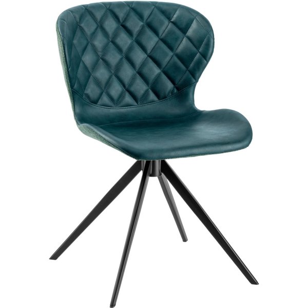 Sedia Kansas VEGA; 49x56x78 cm (LxPxH); seduta petrolio, struttura nero; 2 pz. / Pacco
