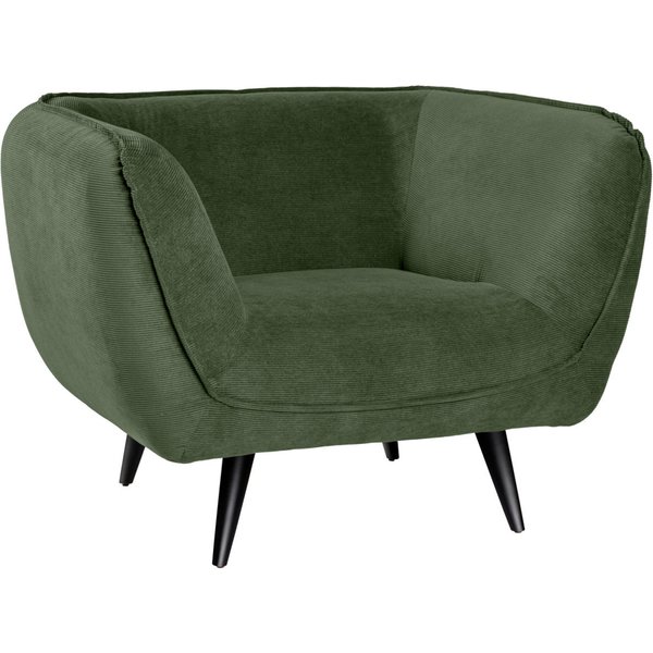 Poltrona Kelso VEGA; 110x88x76 cm (LxPxH); seduta verde, struttura nero