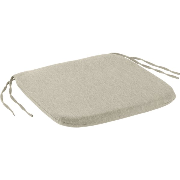2x VEGA Coussin de chaise Linéa sans dossier rembourré; 42x42x3 cm (lxLxH); beige chiné; 2 pièce(s) / Lot