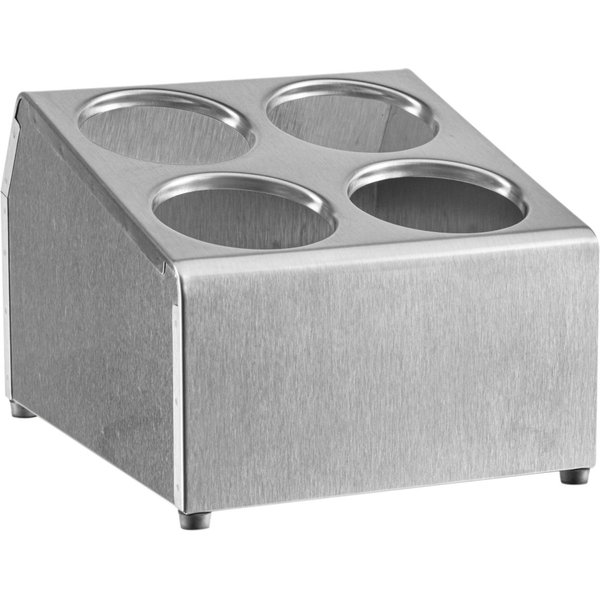 PULSIVA Support pour gobelets à couverts Steel 4 compartiments; 29.5x26x21 cm (LxlxH); argenté