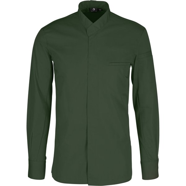 JOBELINE Veste de cuisine homme Marco manches longues; Taille 56; olive foncé