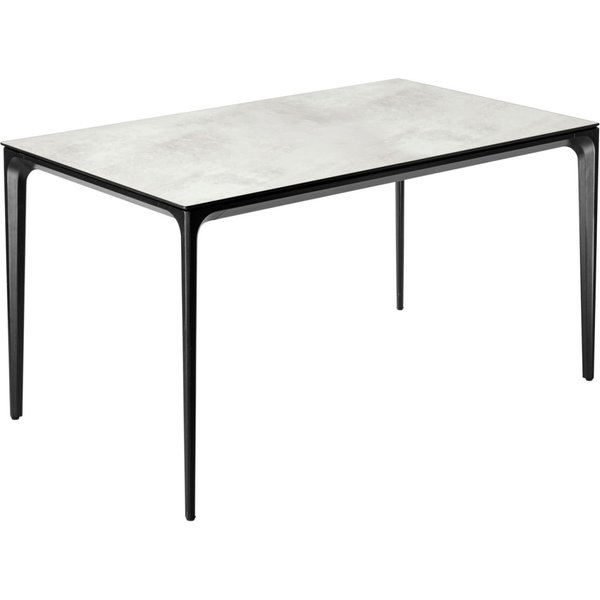 Table d'extérieur Linero rectangulaire VEGA; 138x80x72 cm (LxlxH); Plateau gris taupe, Structure noir; rectangulaire