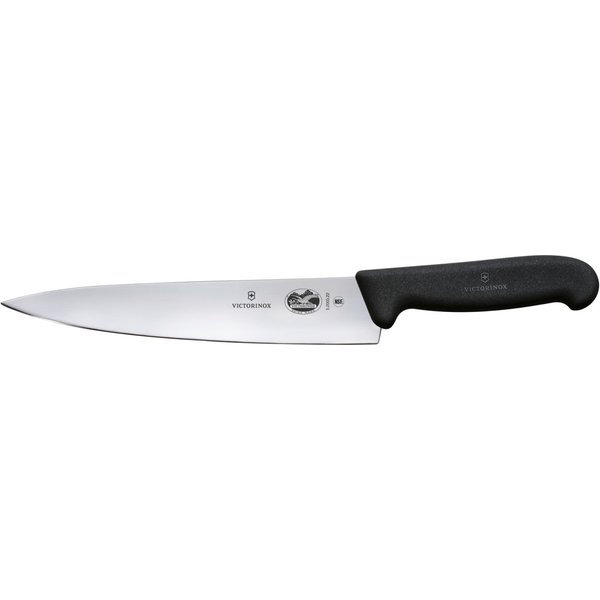 Couteau chef Fibrox lame lisse Victorinox; Longueur de lame 22 cm, 35 cm (L); argenté/noir