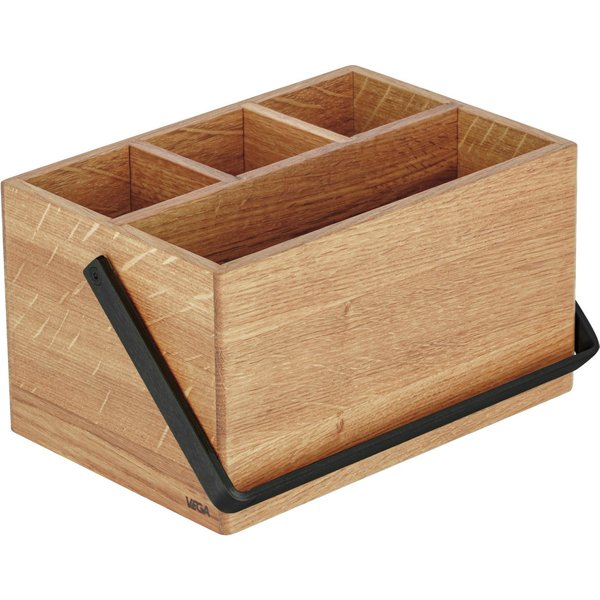 VEGA Porte-couverts Esino avec poignée; 21.2x14.4x12 cm (LxlxH); chêne/noir