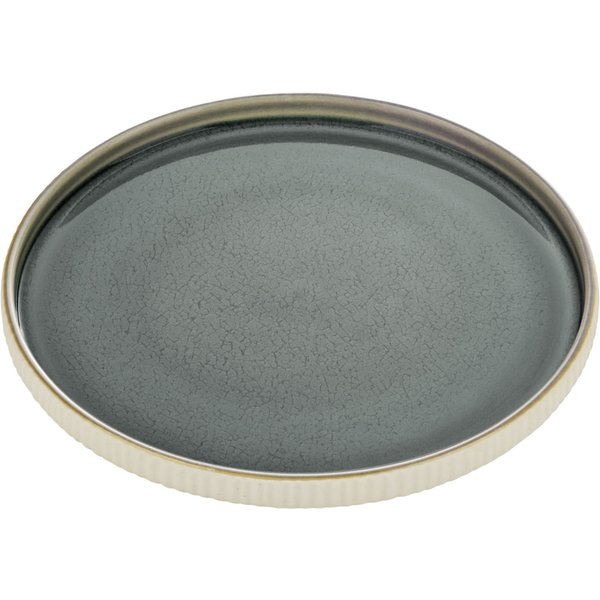 6x Playground Piatto piano Nara con bordo basso; 27x2.5 cm (ØxH); grigio; rotonda; 6 pz. / Pacco