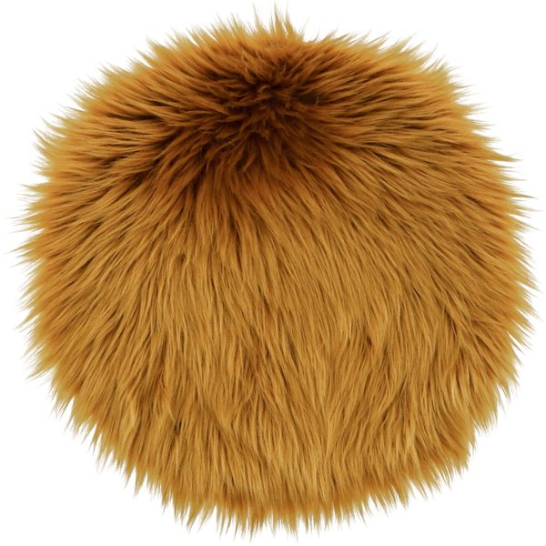Coussin de chaise Bergen rond ERWIN M.; 35 cm (Ø); jaune moutarde; uni, rond(e)