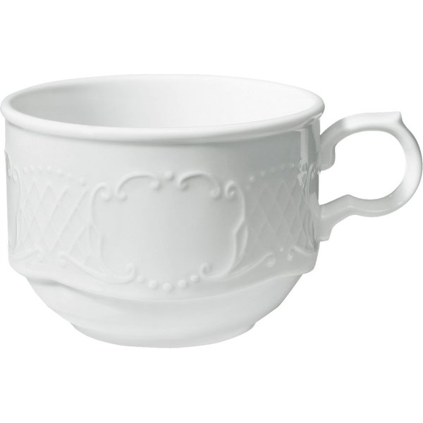 6x VEGA Tazza cappuccino Minuetto; 250 ml, 8.9x6.7 cm (ØxH); bianco; rotonda; 6 pz. / Pacco